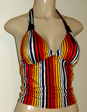 Load image into Gallery viewer, gathered halter tankini top
