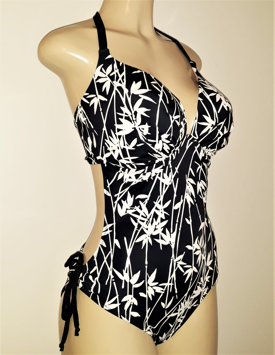 Halter cutaway one piece swimsuits