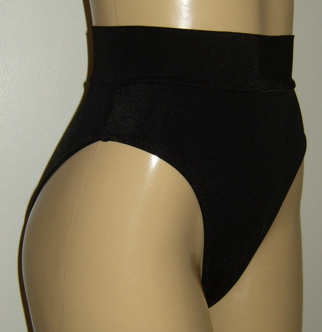 Hi-waisted banded swimsuit bikini bottom