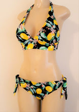 Load image into Gallery viewer, lemon print halter bikinis
