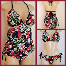 Load image into Gallery viewer, Convertible tankini top and Tie sides bikini bottoms
