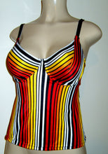 Load image into Gallery viewer, Supportive Tankinis for Big Busts. Underwire Swimwear Tankini Tops Plus Size
