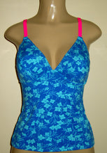 Load image into Gallery viewer, V Neck Tankini Top with underwires and open back.
