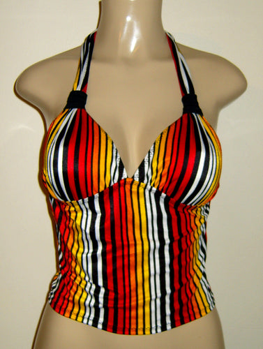 Gathered Halter Tankini Top