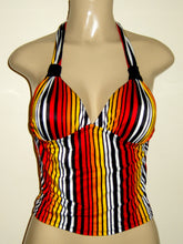 Load image into Gallery viewer, tie halter tankini swimsuit top
