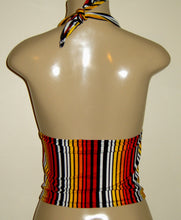 Load image into Gallery viewer, Gathered halter tankini for side arm coverage

