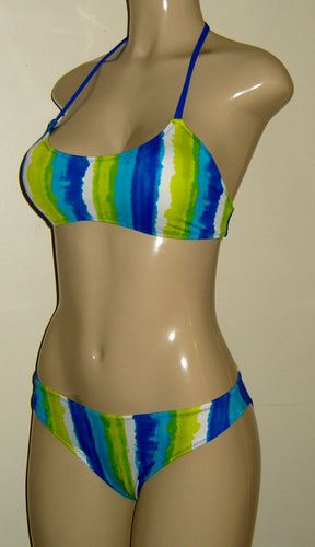 Crossover back swimwear top and Plain Classic bottom