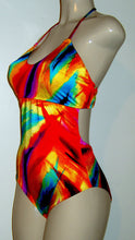Load image into Gallery viewer, One piece with full front coverage. Halter one piece.
