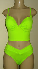 Load image into Gallery viewer, Short Underwire Push Up Tankini Top and CrissCross Hi-Waisted Swimwear Bottom
