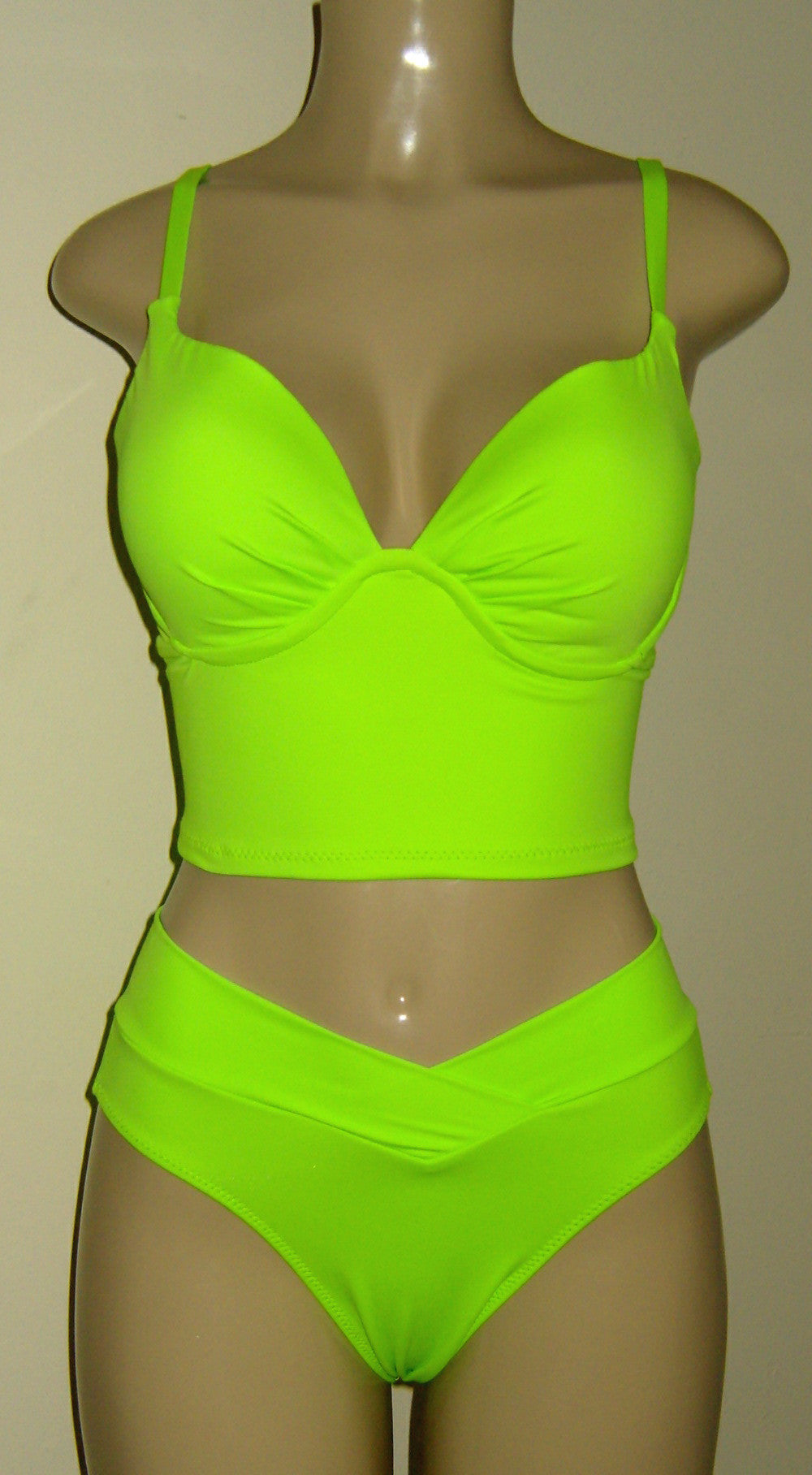 Short Underwire Push Up Tankini Top and CrissCross Hi-Waisted Swimwear Bottom