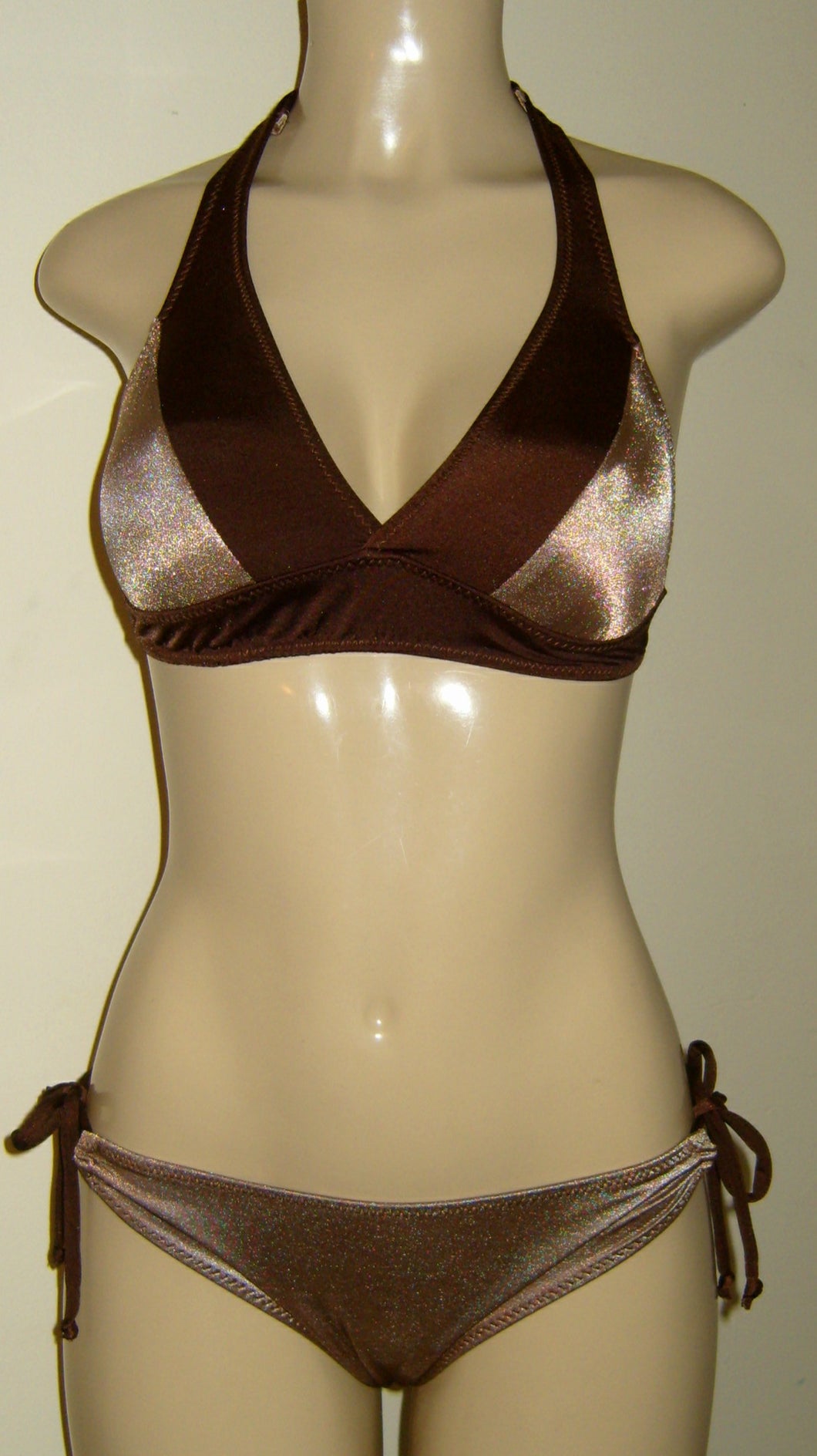 Seamed Halter Top and Keyhole Scrunch Bottom