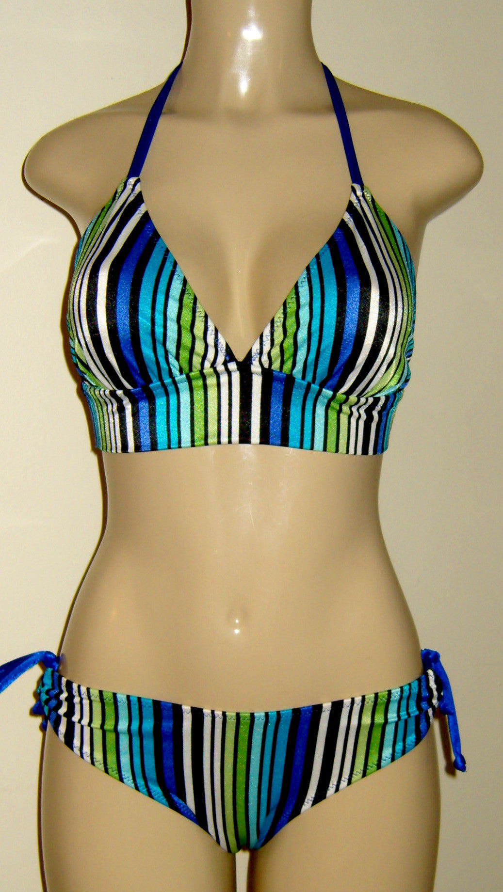 Triangle halter bikini top and Hipster bikini bottom