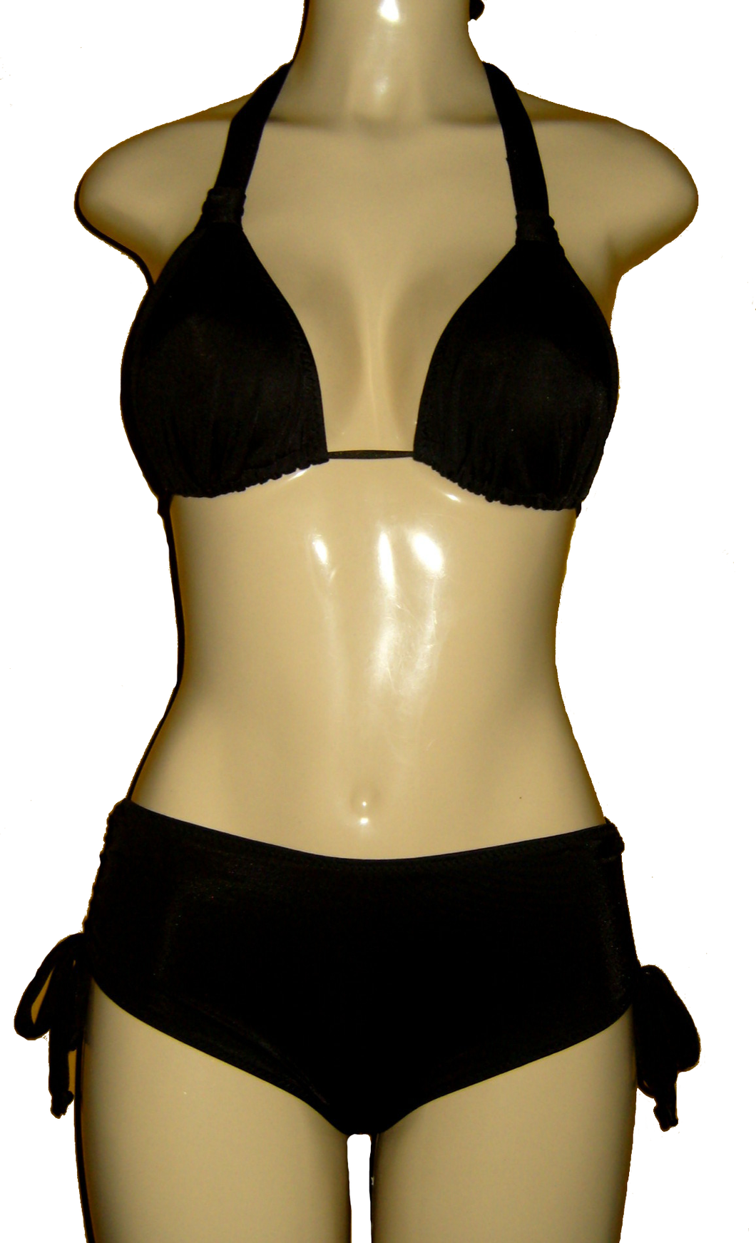 Halter bikini sliding and bombshell bikini bottom