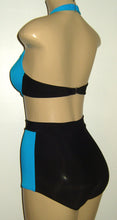 Load image into Gallery viewer, Underwire halter swimwear top and Hi-waist bikini bottom
