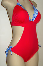 Load image into Gallery viewer, Triangle top monokini with adjustable sides and scrunched butt
