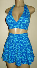 Load image into Gallery viewer, Halter bikini top and high waisted skirt bottom

