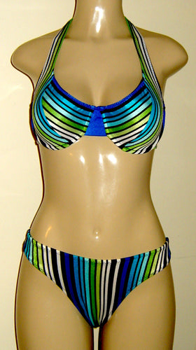 Halter Underwire Bikini Top  and Low-Rise Bikini Bottom