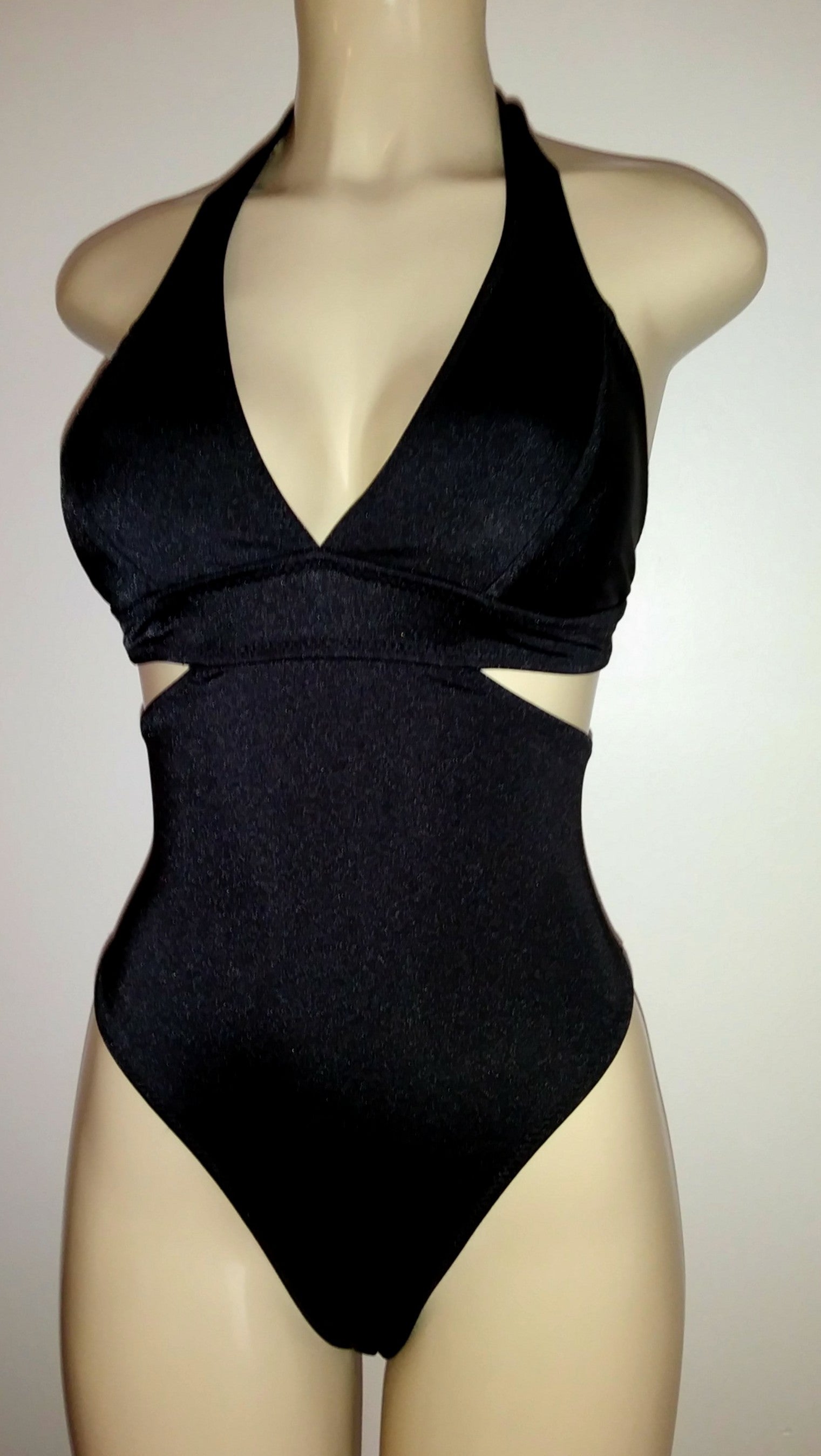 High Leg Halter One Piece Swimsuit  Mirasol Swimwear