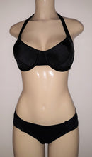 Load image into Gallery viewer, Underwire halter bikini top and Shirred side scrunched butt bikini bottom
