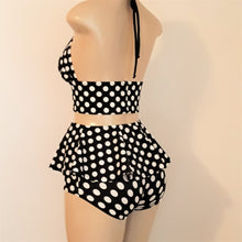 Load image into Gallery viewer, Short cropped tankini tops High waisted skirt bikini bottom
