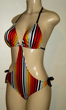 Load image into Gallery viewer, tie halter top triangle one piece monokinis
