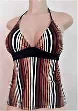 Load image into Gallery viewer, Tie back tankini top bathing suits 

