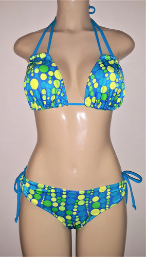 Double string bikini tops and Keyhole tie sides bikini bottoms