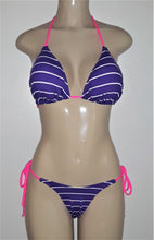 Load image into Gallery viewer, Sliding triangle tops | Tie hip side bikini bottoms
