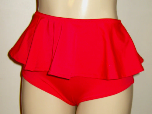 Peplum High Waist Skirt Bikini Swimsuit Bottoms