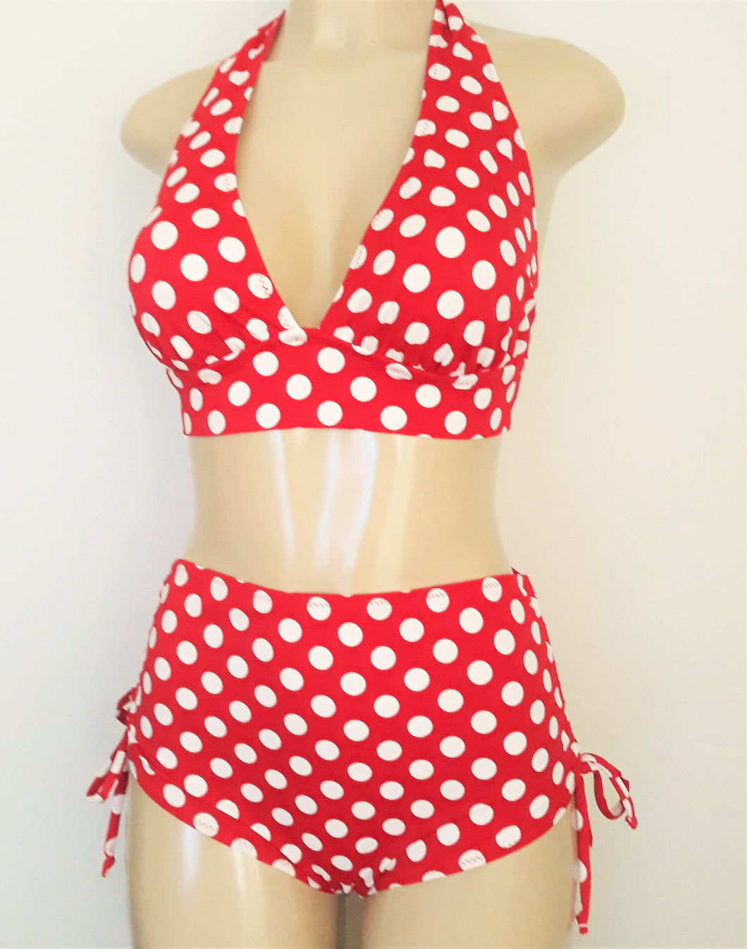 Retro halter pin up swimsuits