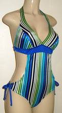Load image into Gallery viewer, Halter monokini with tie hip sides
