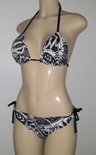 Load image into Gallery viewer, Triangle halter top and tie hip side swimwear bottom
