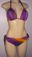 Load image into Gallery viewer, Halter triangle top bikinis. Low-waisted bikini bottoms
