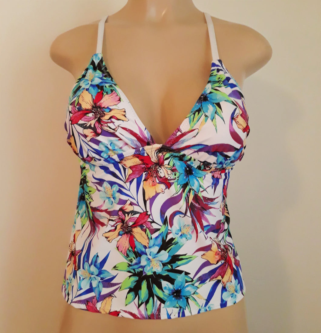 Crisscross Back Tankinis. Open Tie Back Tankini Swimwear