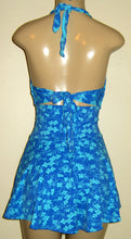 Load image into Gallery viewer, Halter swimsuit top and flared swimskirt
